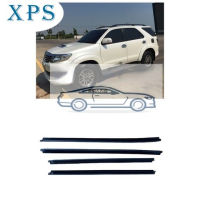 Xps (4ชิ้น) สีดำสำหรับ Toyota Fortuner 2005 2006 2007 2008 2009 2010 2011 2012 2013 2014 2015รถนอกหน้าต่างปั้น Weatherstrip ซีลเข็มขัดสภาพอากาศแถบพลาสติกตัด