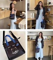 Lesportsac 2023 Newnew Series น่ารักสีดำ Niuniu พร็อพ Messenger กระเป๋าสไตล์3431