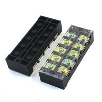 【CW】 2Pcs 2 Rows 5P Wire Screw Terminal Block 600V 45A