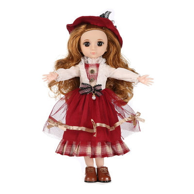 12 Inches Princess Dolls with British Style Classic Retro Clothes 30cm Chinese Costume Doll Toys Gifts for Girls Children