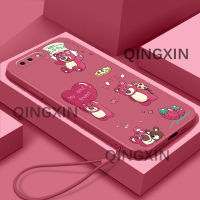 เคสนิ่มดีไซน์ TPU อ่อนลายการ์ตูนลายการ์ตูนอะนิเมะน่ารักสำหรับ Realme C2เคสโทรศัพท์ขอบสี่เหลี่ยมฟรีสายคล้อง