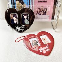 Kawaii 3inch Love heart Kpop Photo Card Holder Idol Photo Protective Display Sleeves Kawaii Stationery Card Holders