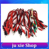 JuXie store 4mm Banana Plug Dual Cable Crocodile Clips Alligator Extend Cord Connector Test Lead Probe for DIY Electric Testing