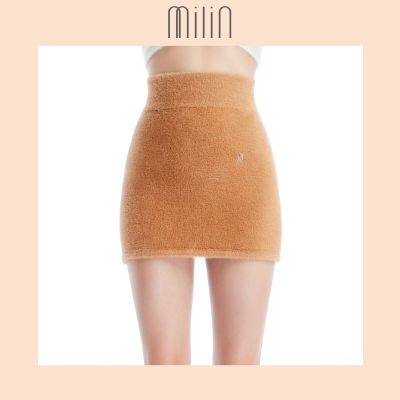 [MILIN] High-waisted fluffy Fitted knitted skirt กระโปรงเอวสูงทอนิตติ้งขนนุ่มทรงเข้ารูป / Play Skirt