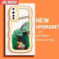 เคส JIUMOO สำหรับ Realme 6 6S Narzo,เคสแฟชั่นเท่บอยมาคารอนใหม่ลายคลื่นขอบกันกระแทกแบบใสนิ่มเคสมือถือโปร่งใสลายกล้องถ่ายรูปสร้างสรรค์เคสป้องกันซิลิกาเจล