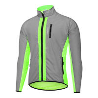 Mens Cycling Reflective Windbreaker Windproof Waterproof Cycling Jacket Bike Wear Quick-dry Elastic Breathable Sport Clothing For Running Jogging Cycling Gym Fitness