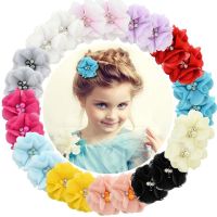 ◇ 1 Pcs Baby hair solid Chiffon Flower clips Newborn baby Mini Hair Clips Hair Accessories Kids Hair Barrettes girls clips 829