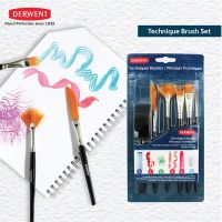 DERWENT Techniques Brushes พู่กันชุด 6 ชิ้น (2302003)