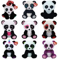 หมวกสวม Ty 15ซมแพนด้าชุดเบียร์ Pandy Claus Mandy Bamboe Leuke Zachte Panda Speelgoed Gevulde Pluche PEN Panda Poppen เด็ก