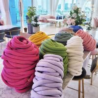 【YD】 250g Super Chunky Yarn Washable Hand Knitting Blanket Cotton Tube Wool Arm Woven Thread