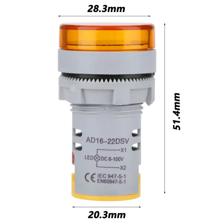 ไฟชุดสัญญาณไฟ-led-จอแสดงผลแอลอีดี-dc-แบบกลมไฟแสดงสถานะแผงสัญญาณไฟแรงดันตัวบอกเครื่องวัดแรงดันไฟฟ้าไฟสีแดงเหลืองติดแผง