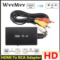 WVVMVV RCA HDMI AV/อะแด็ปเตอร์ CVBS HD ตัวแปลงวิดีโอ Box HDMI RCA Ave/cvsb L/r Video 1080P Mini HDMI ถึง AV สนับสนุน NTSC PAL สายอะแดปเตอร์