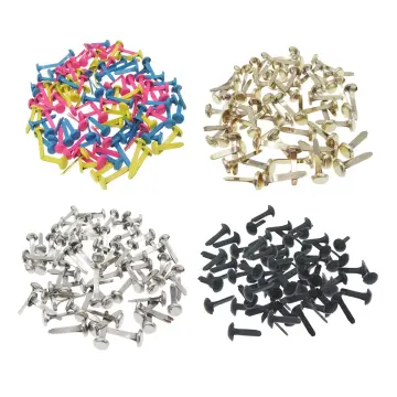 200Pcs Round Mini Brads, Paper Fasteners Embellishment Toy for