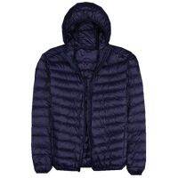 ﹍ New Mens Fashion Color Ultra-thin Hooded Down Jacket Men Coat