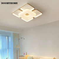 DOOMYHOME ทางไกลเครื่องหรี่ไฟติดเพดานทรงกลมไฟ LED ไฟเพดานใหม่ทันสมัยห้องรับประทานอาหารห้องนอนโคมไฟในร่มห้องโถง