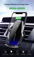 Super Capacitor รถ15W Wireless Charger อัตโนมัติ Fast Charge Mount สำหรับ XS XR X Samsung S10 10 S98 Note9