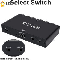 ตัวแปลง Av เป็น Hdmi,อะแดปเตอร์แปลงรองรับ2av เป็น Hdmi Rca เป็น Hdmi