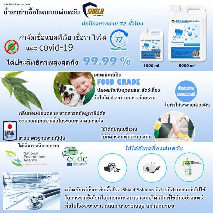 สินค้าพร้อมจัดส่ง-ส่งด่วน-2-ชม-กรุงเทพน้ำยาฆ่าเชื้อชนิดพ่นควัน-shield-solution-5000มล-ใช้ได้-นำ้ยาพ่นควันฆ่าเชื้อไวรัส-นำยาฆ่าโควิด19-สินค้าใหม่-จัดส่งฟรีมีบริการเก็บเงินปลายทาง