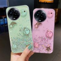 เคสโทรศัพท์ใหม่สำหรับ Realme 11X 11 5G เคสซิลิโคนนิ่มโปร่งใสประกายดาวดวงดาวอวกาศดวงจันทร์เด็กหญิงต่อต้านฤดูใบไม้ร่วงสำหรับ Realme 11 5G 11X เคส