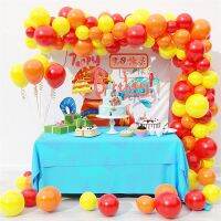 （koko party supplies）109PcsTruckLatex บอลลูน Arch GarlandYellow OrangeFor Baby Shower วันเกิดครบรอบ Party Decor