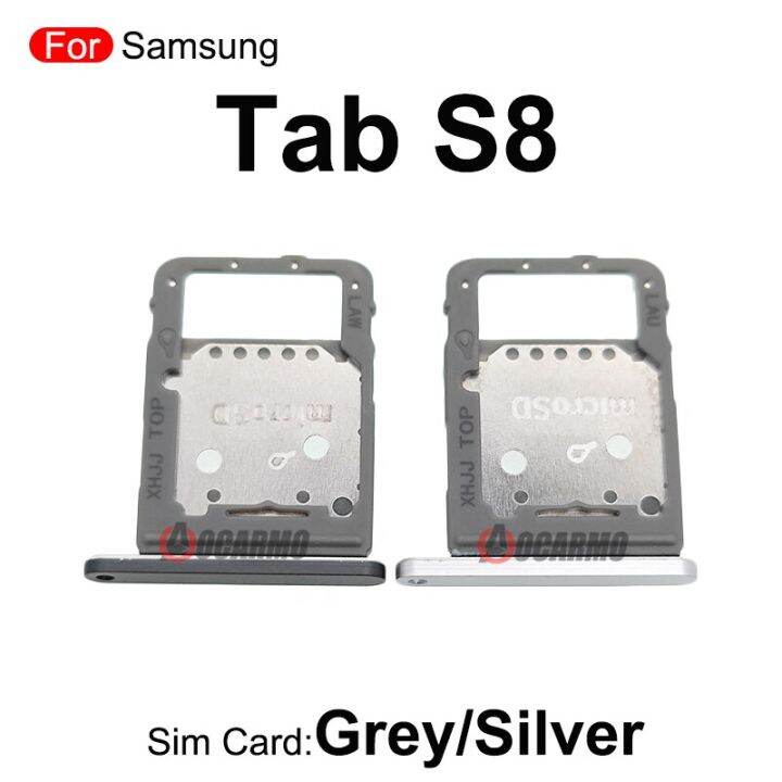 สีดำ-สีเงินสำหรับกาแลคซี่แท๊ป-s8-tabs8-sm-x700-x800-x806ซิมการ์ด-microsd-ถาดใส่ซิมอะไหล่ทดแทน