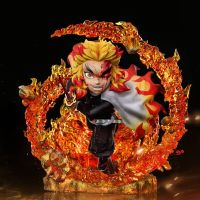 12ซม. Demon Slayer Rengoku Kyoujurou อะนิเมะรูป Kimetsu ไม่มี Yaiba GK รูปปั้น Action Figure Rengoku Kyoujurou Figurine ของเล่น