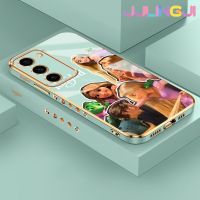 Jjlingji เคสปลอกสำหรับ Samsung Galaxy S23บวก S23อัลตร้าเคสลายการ์ตูนสโนว์ไวท์ใหม่พื้นผิวขอบสี่เหลี่ยมเคสนิ่มซิลิกาเจลกันกระแทกเคสมือถือฝาครอบป้องกันเลนส์กล้องถ่ายรูป