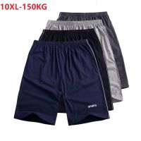 Size 10XL 150KG Men Summer Sports Shorts Big Size Cotton Shorts Navy Blue Black WorkOut Oversized High Elasticity Loose Homewear