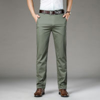 Mens Pants Cotton Casual Stretch Male trousers man long Straight High Quality 5 colors Plus Size Pant Suit 42 44 46