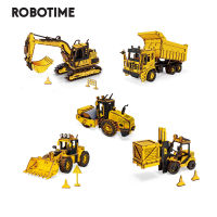 Robotime Rokr ยานพาหนะก่อสร้างรถบรรทุกของเล่นชุด3D ปริศนาไม้สำหรับเด็กวัยหัดเดินวันเกิด