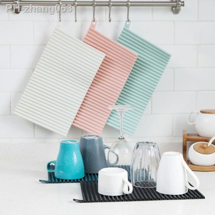 silicone-dish-drying-mat-heat-resistant-table-placemat-kitchen-pad-for-dish-cups-non-slip-pot-holder