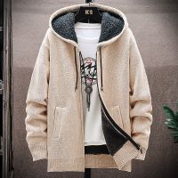 2023 Autumn and Winter New Mens Fashion Hooded Sweater Mens Casual Plus Fleece Thickened Warm High-Quality Large Size Sweater