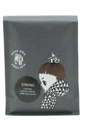Roasted coffee beans Akha Ama Strong 250 g. เมล็ดกาแฟคั่ว อาข่าอาม่า Strong คั่วเข้ม 250 กรัม (บดฟรีตามตัวเลือกครับ) ล็อตคั่วล่าสุด ส่งตรงจากเชียงใหม่