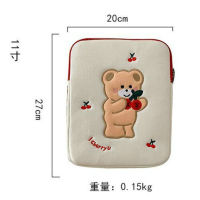 New Tablet Case Laptop Storage Bag For Mac Ipad Pro 9.7 11 13 15Inch Cute Cartoon Bear Embroidery Tablet Inner Case Bag 408