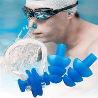 Silicone Swimming Nose Clip Earplugs Waterproof Swimming Nose Clip Soft Ear Plugs Set Surf Diving Swimming Pool Accessories