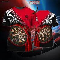 2023 NEWDarts คนรักเบียร์3D ทั่วพิมพ์ผู้ชายเสื้อยืดยอดประเดิมแขนสั้นลำลองนมไฟเบอร์ที่กำหนดเองชื่อของขวัญ