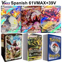 【In Stock】 uuzlaz 100Pcs España สเปน Pokemon Vmax V Box Pokémon Shining Display Pikachu เล่นเกม Childer ของเล่นเด็ก Gift