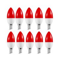 10ชิ้น E14หลอดไฟ Led สีสันสดใส3W Rgb เทียน Led C35หลอดไฟ Led ไฟหลอดไฟลูกโลกไฟฉาย5สี Smd 2835 Ac 220V