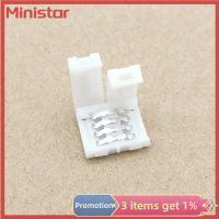 Ministar ขั้วต่อ RGBW LED 10มม. ขั้วต่อบัดกรีไร้4pin 10มม. สำหรับแถบไฟ5050 3528 LED สีเดียว RGB RGBWW