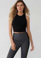 CONTOUR SEAMLESS CROPPED TANK / BLACK / 062058-BLK