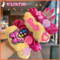 91LINTIN สีทึบทึบ ตุ๊กตาบาร์บี้ scrunchie แฟชั่นสำหรับผู้หญิง อีลาสติก ยางรัดผม ที่มัดผม หางม้าหางม้า เชือกมัดผม สำหรับผู้หญิง