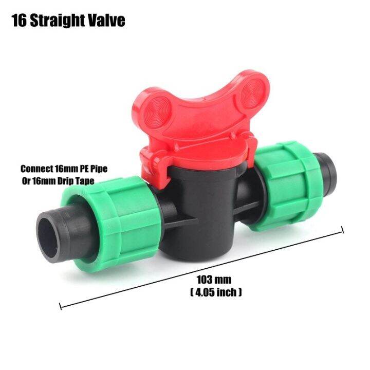 5pcs-lot-16mm-micro-irrigation-drip-tape-connectors-thread-locked-shut-off-valve-elbow-tee-agricultural-drip-irrigation-fittings