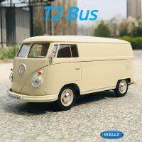 โมเดลรถโลหะผสมรถบัส T2 Volkswagen 1972ชิ้นชิ้นชิ้นชิ้นของเล่นโลหะยานพาหนะรถบัสการจำลอง B575ของขวัญของสะสม