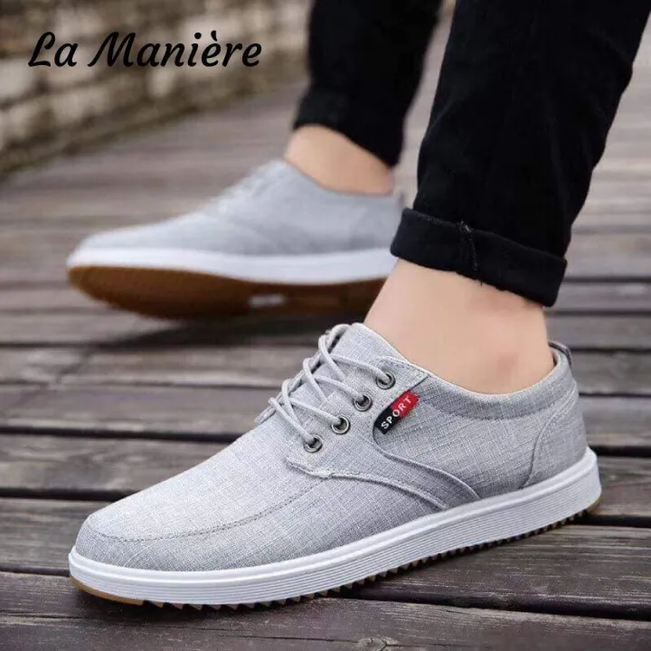 mens slip on sneakers with laces