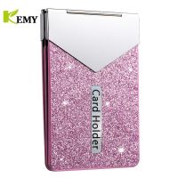 【CW】❣  Kemy2023 New Anti-theft ID Credit Card Holder Fashion Womens 4 Cards Leather Purse Wallet for Female