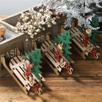 Merry Christmas Wooden Pendants New Year 2022 Christmas Tree Ornaments Wood Craft Christmas Decorations for Home Kids Gifts