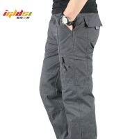 ■✵ Calças de carga dos homens casuais multi bolsos calças táticas militares pantalon hombre sweatpants masculinos em linha reta compridas tamanho 3xl