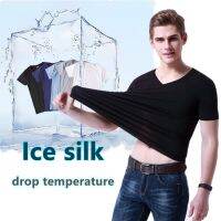 hot【DT】 Inner Wear External Mens Seamless T-shirt Silk Drop Temperature Breathable Thin Short Sleeve Top Shirt