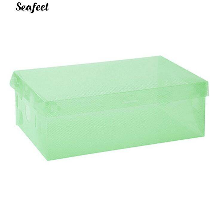 Candy Color Plastic Shoebox Lady Stackable Shoes Storage Box Drawer