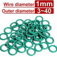 【LZ】 Fluororubber Rubber O-Ring FKM Sealing CS Wire Diâmetro 1mm OD 3mm-40mm Junta de vedação Ringcorrosion Resistente Junta de vedação 10pcs